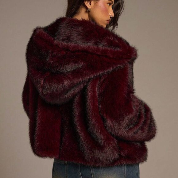 Faux Fur Hooded Jacket - Picture 2 of 8